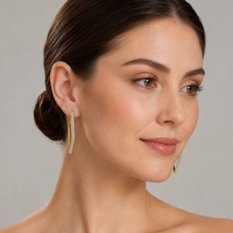 Jaclyn Smith Geometric Crystal Hoop Earrings Set of 3