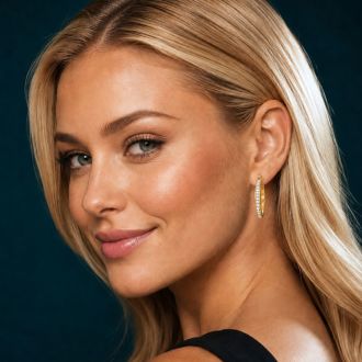 Jaclyn Smith Crystal Hoop Earrings Set of 3