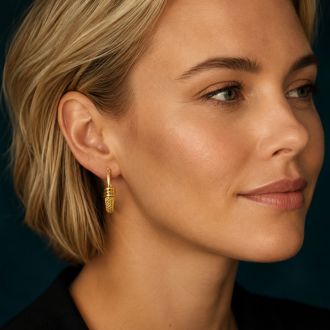 Jaclyn Smith Party Gold Hoop Earrings Set of 3