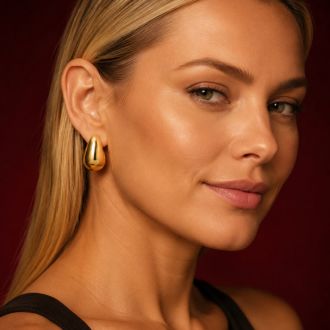 Jaclyn Smith Unique Gold Hoop Earrings Set of 3