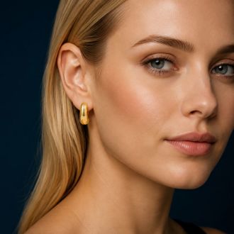 Jaclyn Smith Unique Gold Hoop Earrings Set of 3