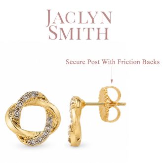 Jaclyn Smith Crystal Statement Earrings In Gold