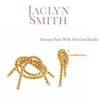 Jaclyn Smith Knotted Statement Stud Earrings In Gold