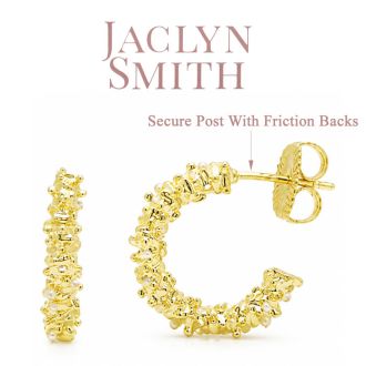 Jaclyn Smith Confetti Hoop Earrings In Gold