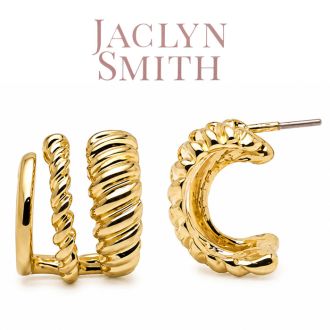 Jaclyn Smith Cuff Hoop Earrings In Gold