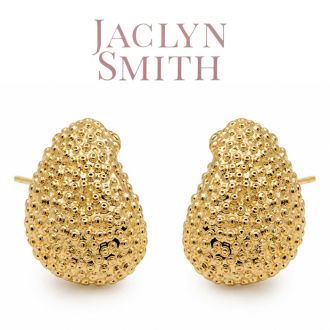 Jaclyn Smith Textured Statement Earrings In Gold