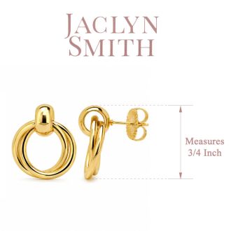 Jaclyn Smith Ring Drop Earrings In Gold