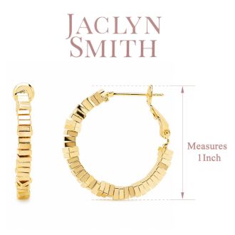 Jaclyn Smith Contemporary Hoop Earrings In Gold