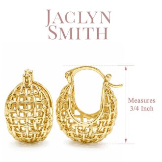 Jaclyn Smith Heavy Hoop Earrings In Gold