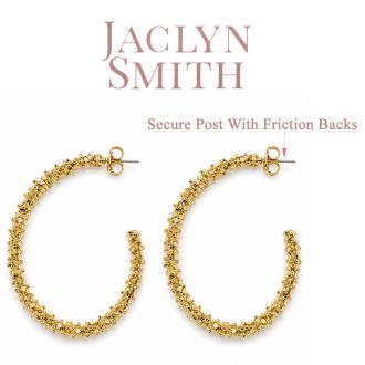 Jaclyn Smith Large Evening Hoop Earrings In Gold