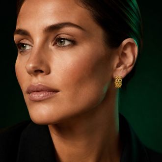Martha Stewart Everyday Textured Hoop Earrings In Gold