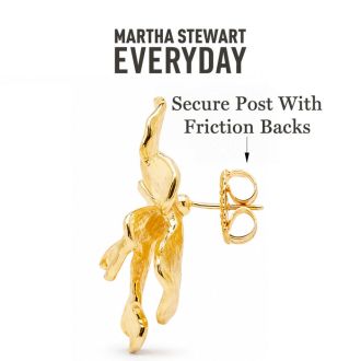 Martha Stewart Everyday Flower Stud Earrings In Gold