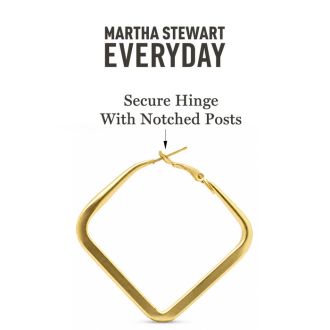 Martha Stewart Everyday Structured Hoop Earrings In Gold