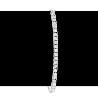 1 Carat Diamond Bolo Tennis Bracelet In Sterling Silver, Adjustable 6-9 inches