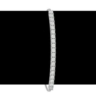 3 Carat Diamond Bolo Tennis Bracelet In Sterling Silver, Adjustable 6-9 inches


