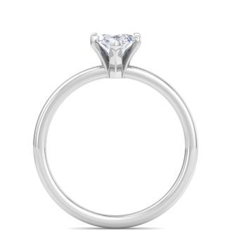 1 Carat Marquise Shape Lab Grown Diamond Ring In Sterling Silver, Solitaire