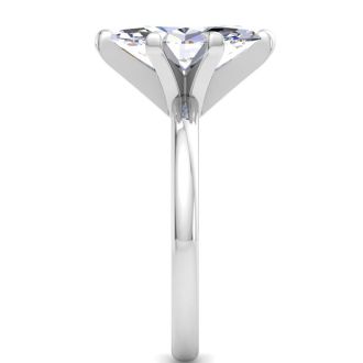 2 Carat Marquise Shape Lab Grown Diamond Ring In Sterling Silver, Solitaire