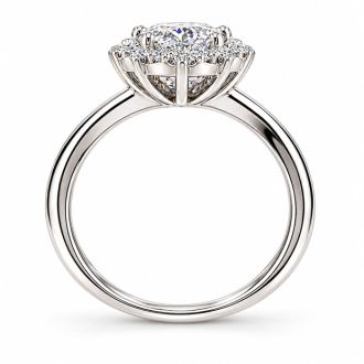 Estate Jewelry IGI Certified 2.57 Carat Oval Shape Lab Grown Diamond Engagement Ring In 14K White Gold