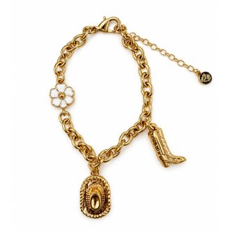Draper James Cowboy Charm Bracelet In Gold