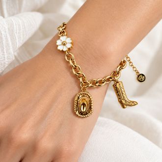 Draper James Cowboy Charm Bracelet In Gold