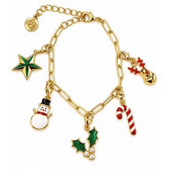 Draper James Christmas Charm Bracelet In Gold