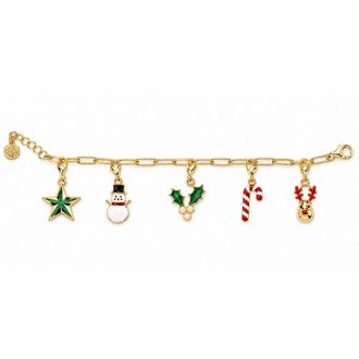 Draper James Christmas Charm Bracelet In Gold