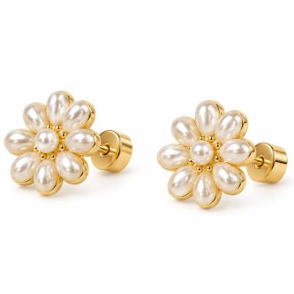 Draper James Pearl Flower Stud Earrings In Gold