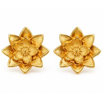 Draper James Gold Magnolia Stud Earrings