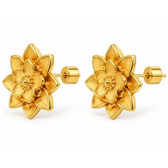 Draper James Gold Magnolia Stud Earrings