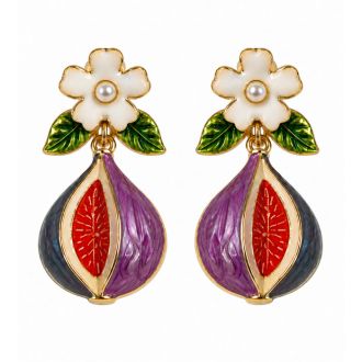 Draper James Fig Statement Earrings In Gold
