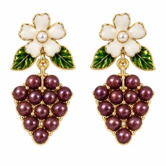 Draper James Grape Statement Earrings In Gold