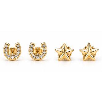 Draper James Western Star Earring Set In Gold