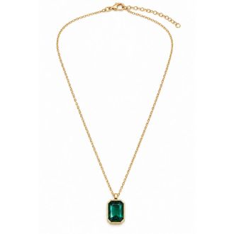 Martha Stewart Everyday Crystal Gemstone Pendant Necklace, Emerald