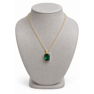 Martha Stewart Everyday Crystal Gemstone Pendant Necklace, Emerald