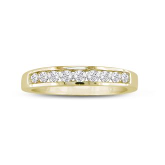 1/4 Carat Diamond Wedding Band In Yellow Gold
