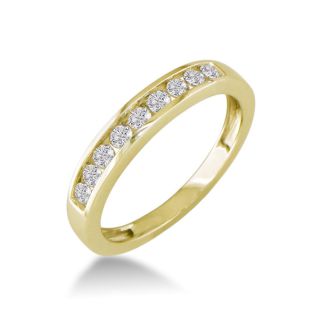 1/4 Carat Diamond Wedding Band In Yellow Gold