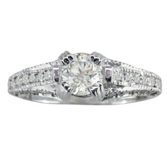 1ct Diamond Engagement Ring, White Gold