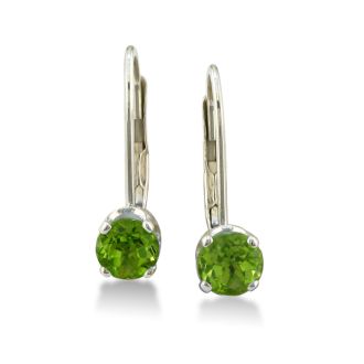 Savvy shoppers will appreciate these beautiful peridot earrings.  The peridot leverback earrings are crafted in shiny 14k white gold.   Perfect for those August babies!