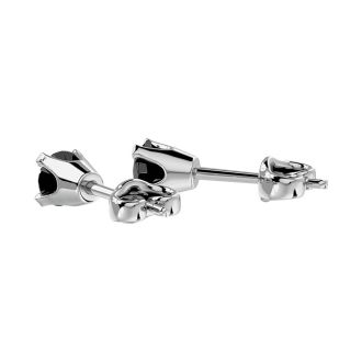 1/10ct Black Diamond Stud Earrings in White Gold