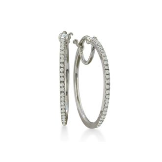 1/4ct Diamond Hoop Earrings