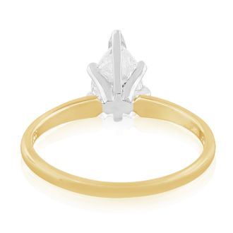 3/4 Carat Marquise Diamond Engagement Ring In 14 Karat Yellow Gold