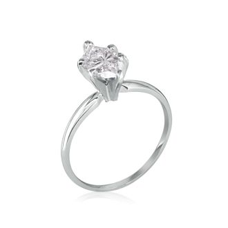 1 Carat Marquise Diamond Engagement Ring In 14 Karat White Gold