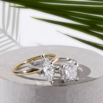 1 Carat Marquise Diamond Engagement Ring In 14 Karat Yellow Gold