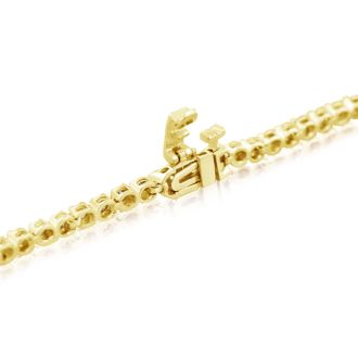 2 1/2 Carat Diamond Tennis Bracelet In 14 Karat Yellow Gold, 9 Inches