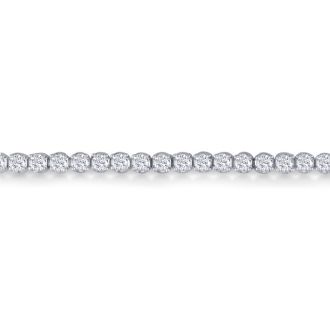 3 1/2 Carat Diamond Tennis Bracelet In 14 Karat White Gold, 8 Inches