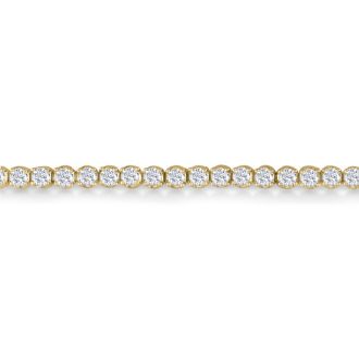 3 1/2 Carat Diamond Tennis Bracelet In 14 Karat Yellow Gold, 8 Inches