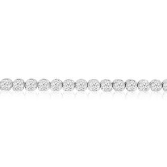 6 1/4 Carat Diamond Tennis Bracelet In 14 Karat White Gold, 9 Inches