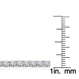 7 Carat Round Diamond Tennis Bracelet In 14 Karat White Gold, 7 Inches