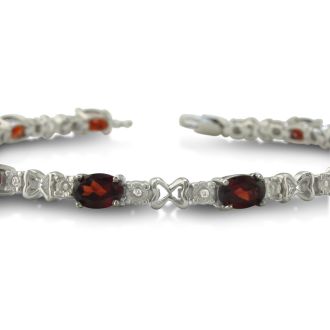 7.5ct Garnet and Diamond Bracelet
