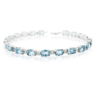 13ct Blue Topaz and Diamond Bracelet
